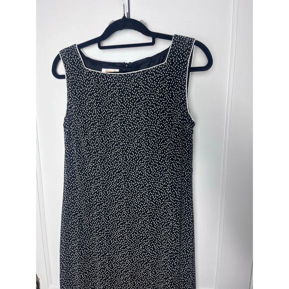 Vintage Talbots Women's Sleeveless Square Neck Polka Dot Flowy Midi Dress SZ 16 - Picture 2 of 6